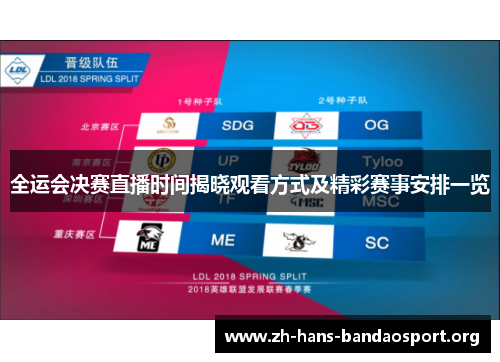 全运会决赛直播时间揭晓观看方式及精彩赛事安排一览